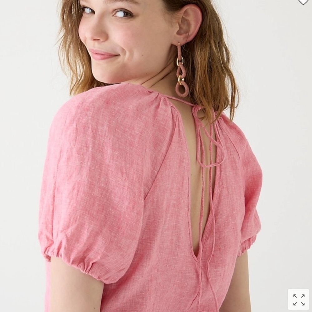J. Crew v back linen top - Picture 2 of 5